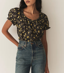 FREDERICA TOP -- NOIR WINDING BLOSSOMS | FALL 24