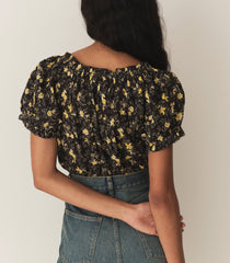 FREDERICA TOP -- NOIR WINDING BLOSSOMS | FALL 24