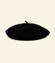 GEORGIANNA BERET -- BLACK WOOL | FALL 24