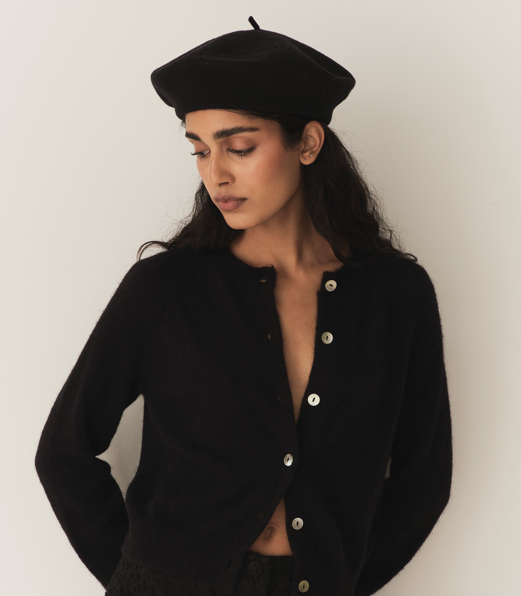 GEORGIANNA BERET -- BLACK WOOL | FALL 24