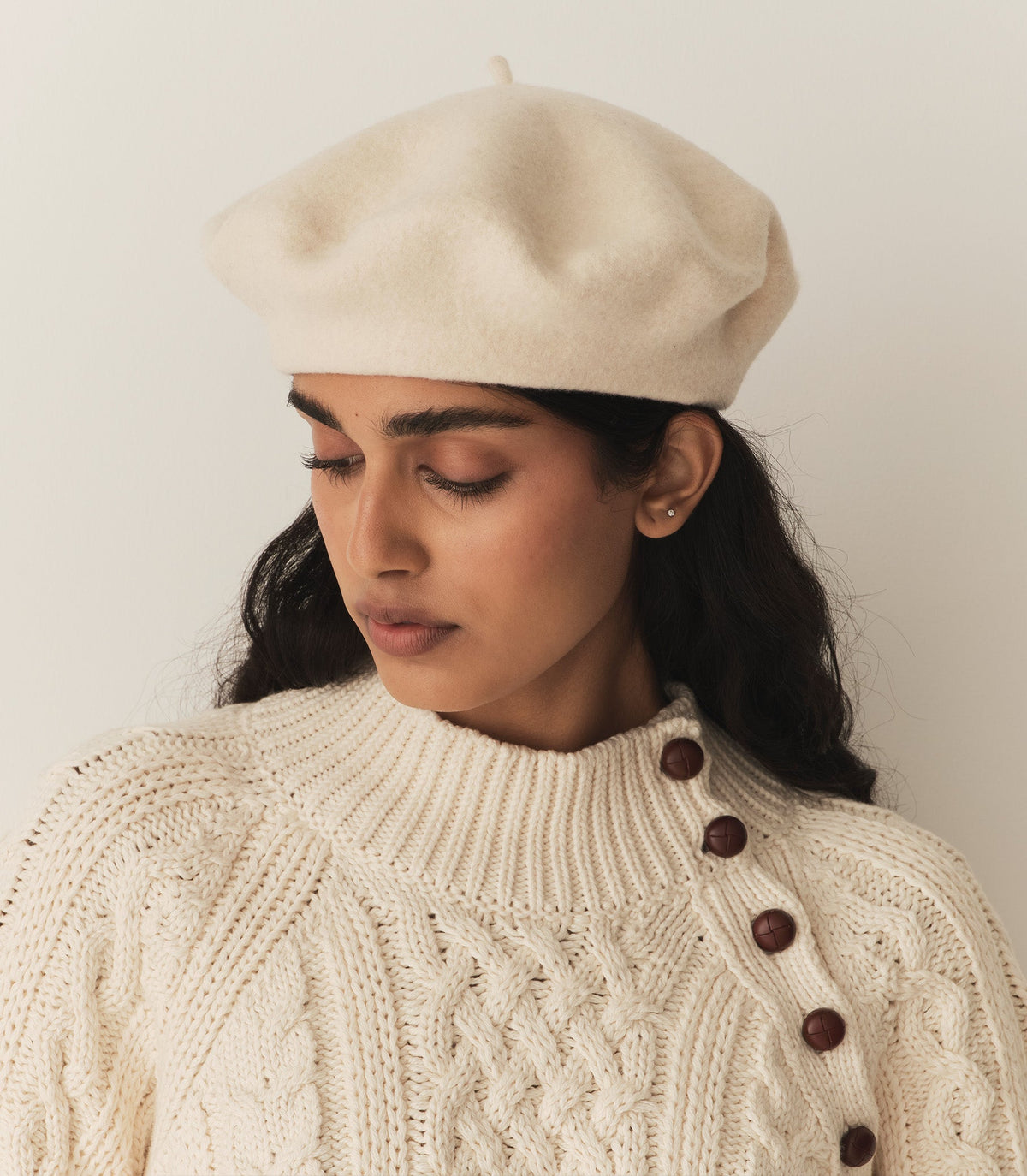 GEORGIANNA BERET -- CREAM WOOL | FALL 24