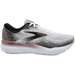 Women's Brooks Ghost 16 White/Black/Rose Gold Mesh