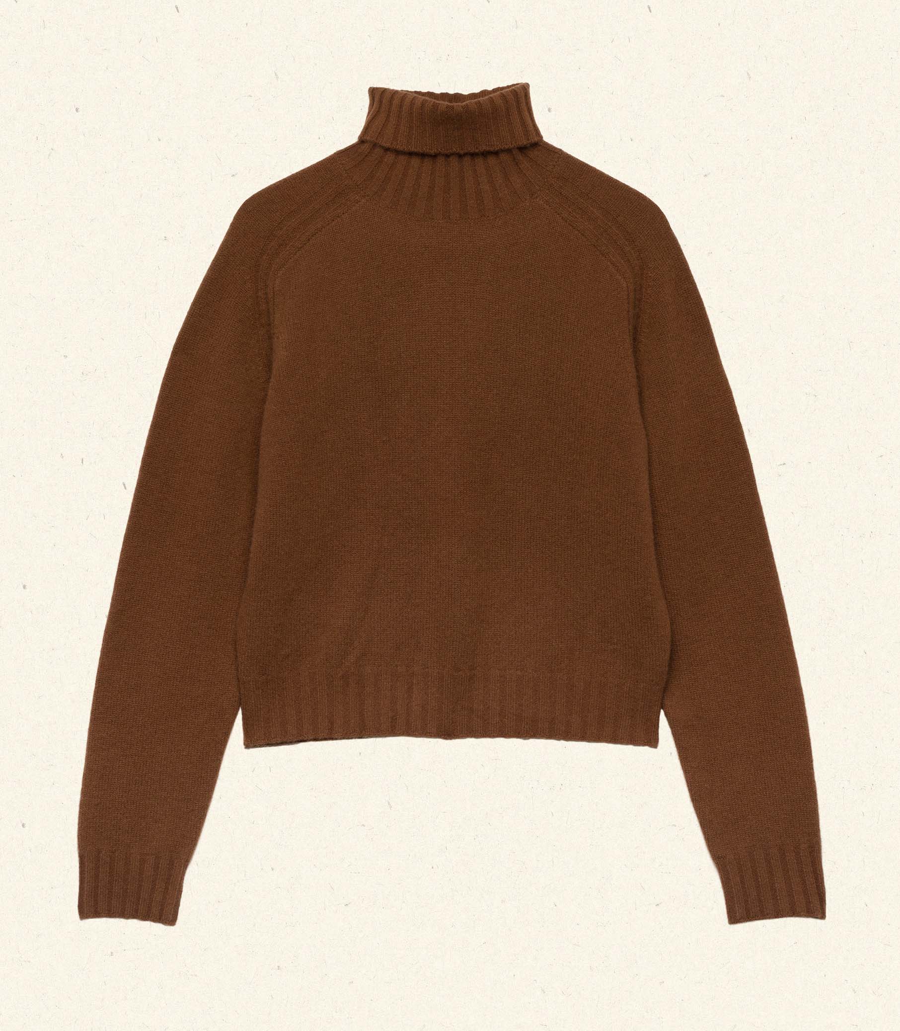 HAYWORTH CASHMERE TURTLENECK -- CORDOVAN | FALL 24