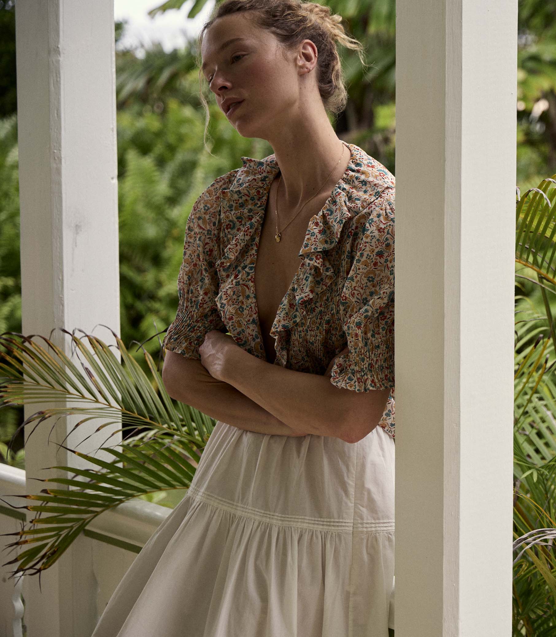 HENRI TOP -- WILD CLOVER FLORAL | SUMMER 24