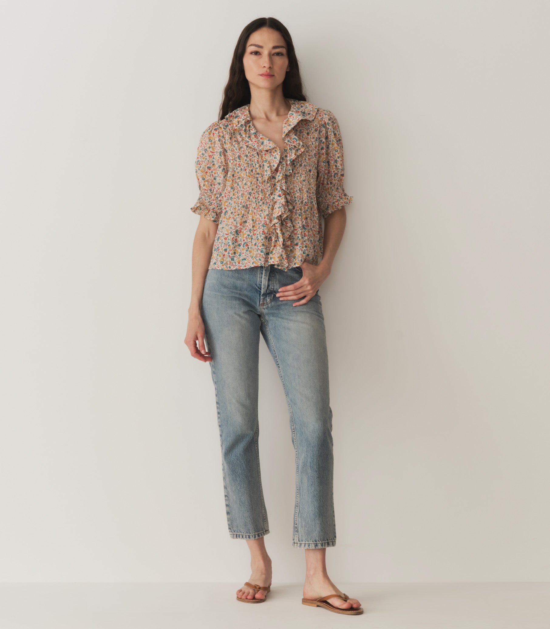 HENRI TOP -- WILD CLOVER FLORAL | SUMMER 24