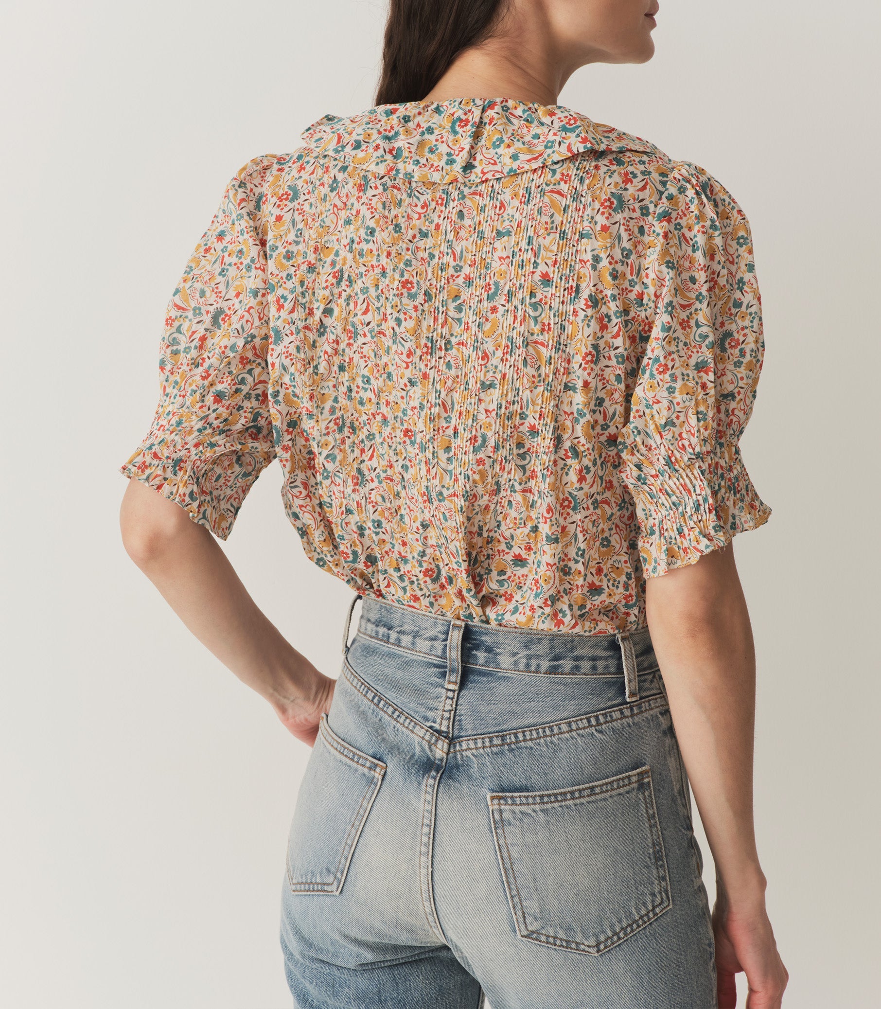 HENRI TOP -- WILD CLOVER FLORAL | SUMMER 24