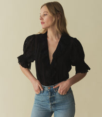 HENRI TOP -- BLACK EYELET | SPRING 24