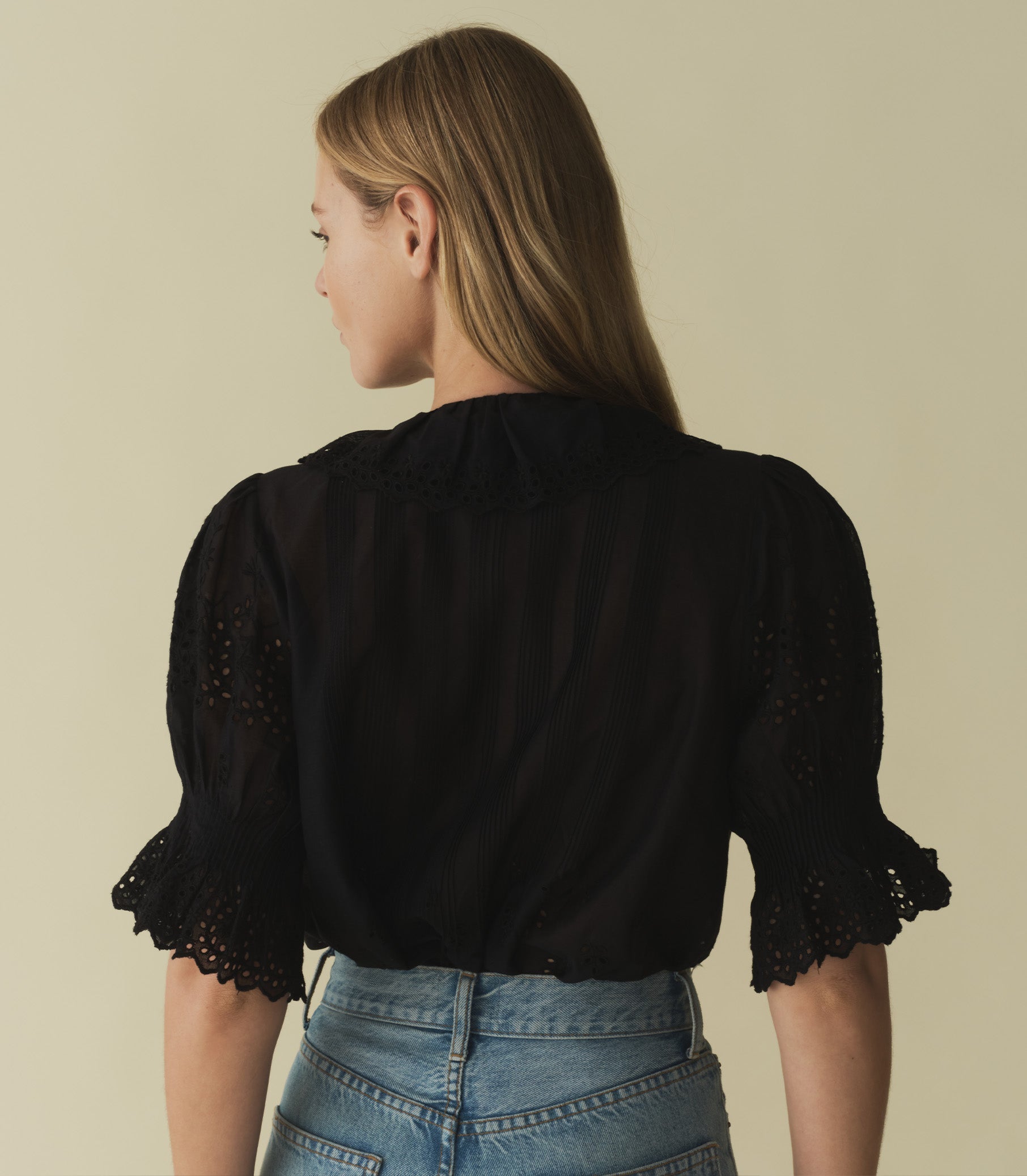 HENRI TOP -- BLACK EYELET | SPRING 24