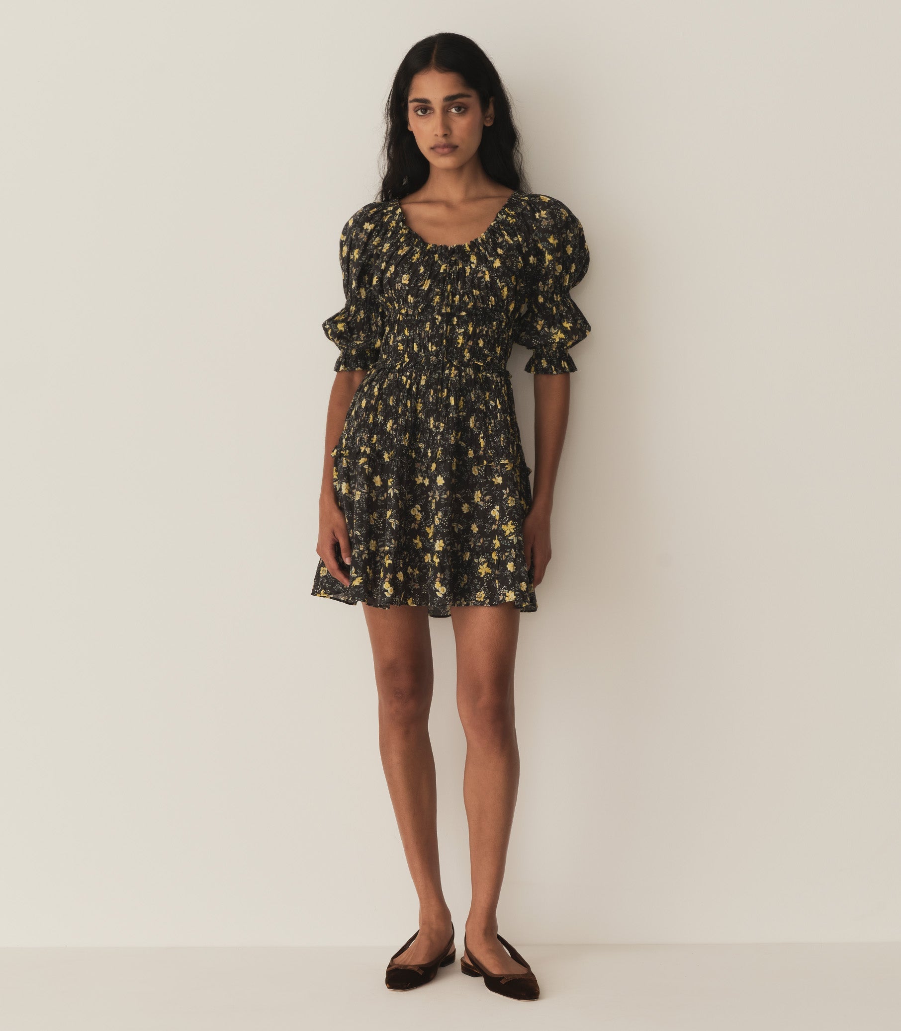 ISMENE DRESS -- NOIR WINDING BLOSSOMS | FALL 24