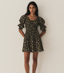 ISMENE DRESS -- NOIR WINDING BLOSSOMS | FALL 24