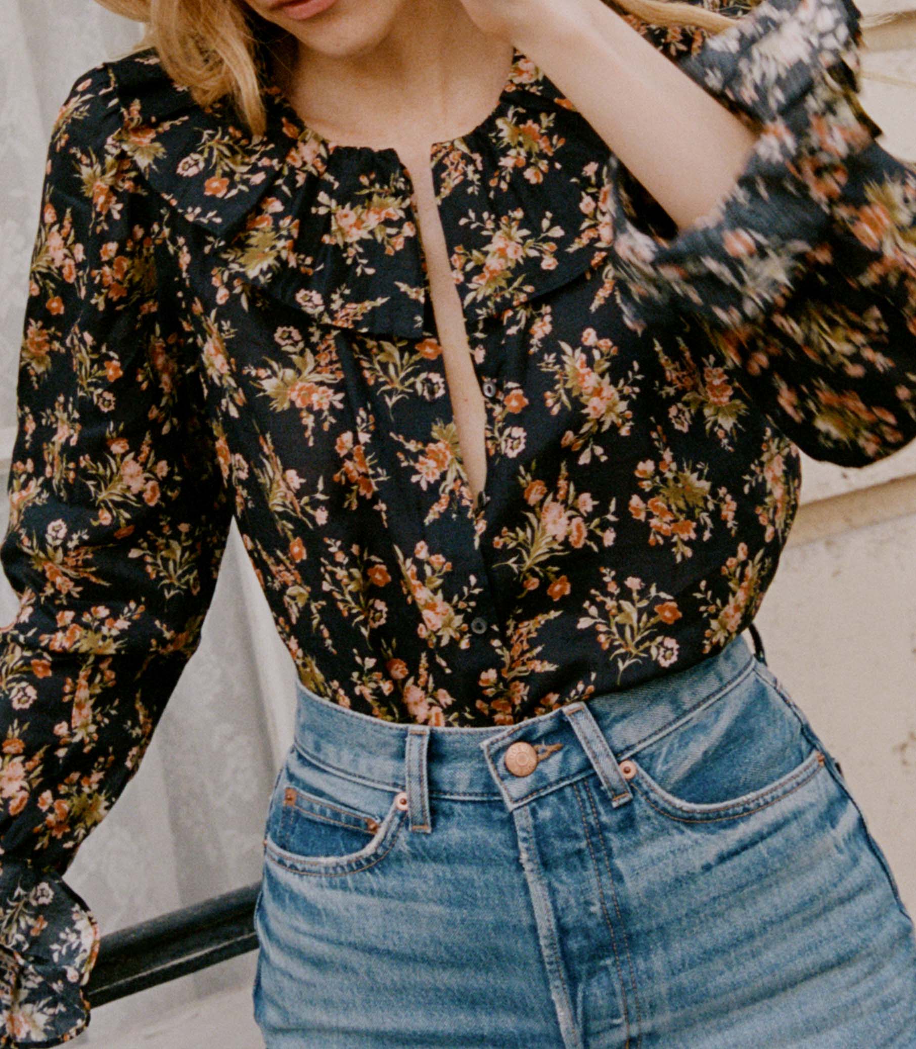 JAMIE TOP -- FOXGLOVE FLORAL | FALL 24