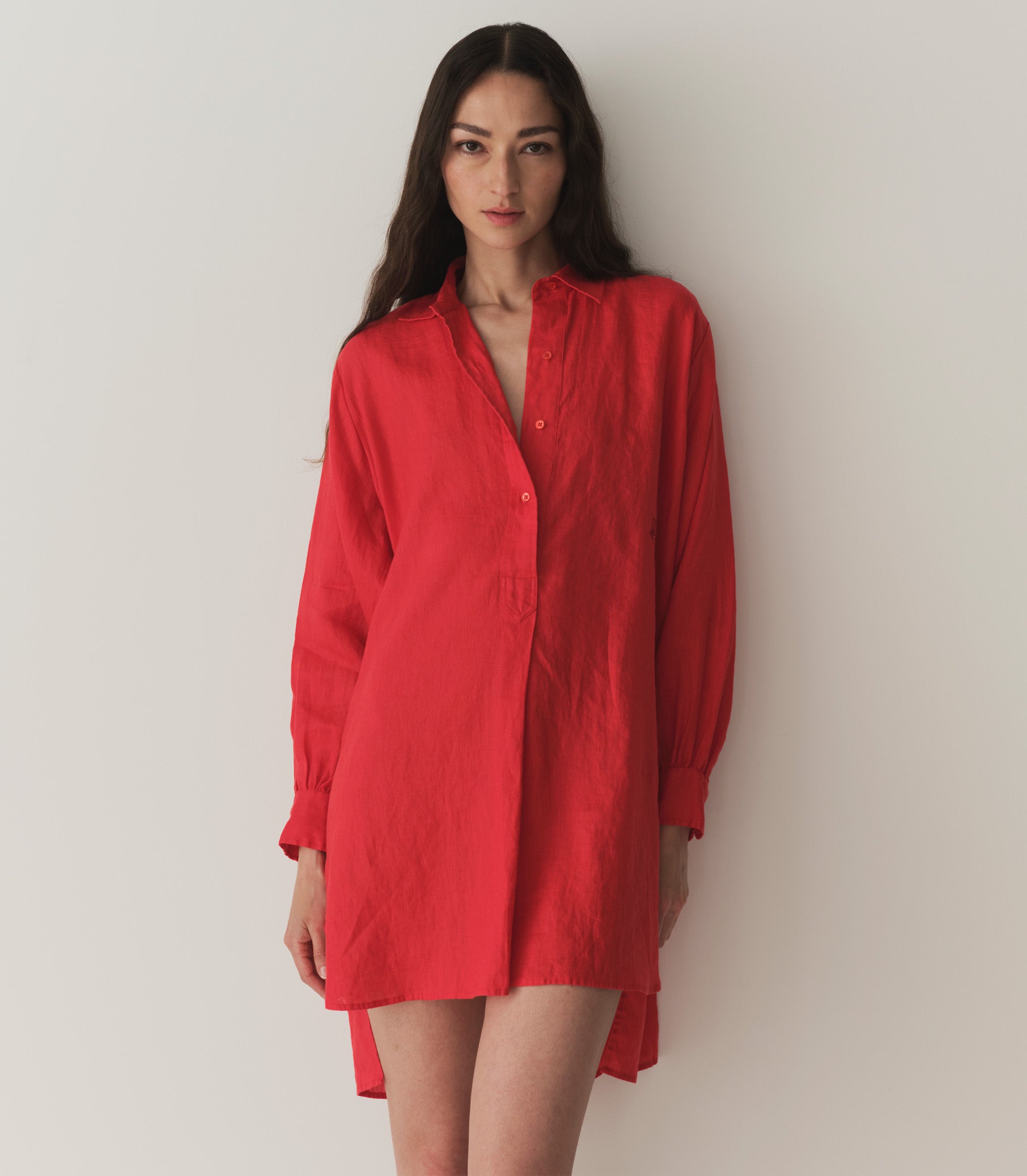 JORA LINEN DRESS -- SCARLET | SUMMER 24