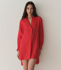 JORA LINEN DRESS -- SCARLET | SUMMER 24