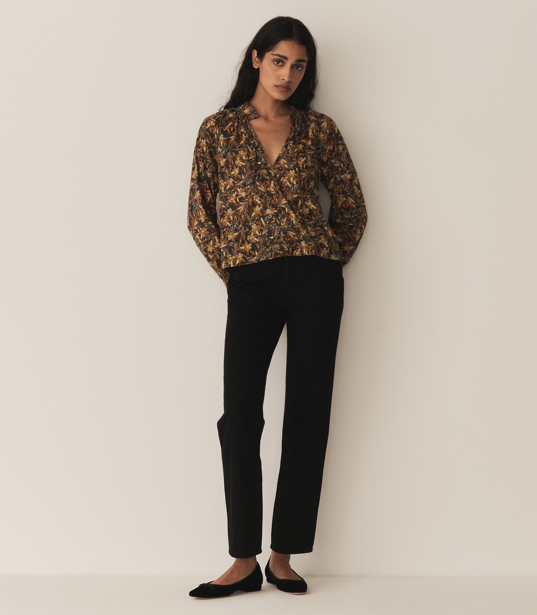 JUNA TOP -- NOIR NARCISSUS FLORAL | FALL 24