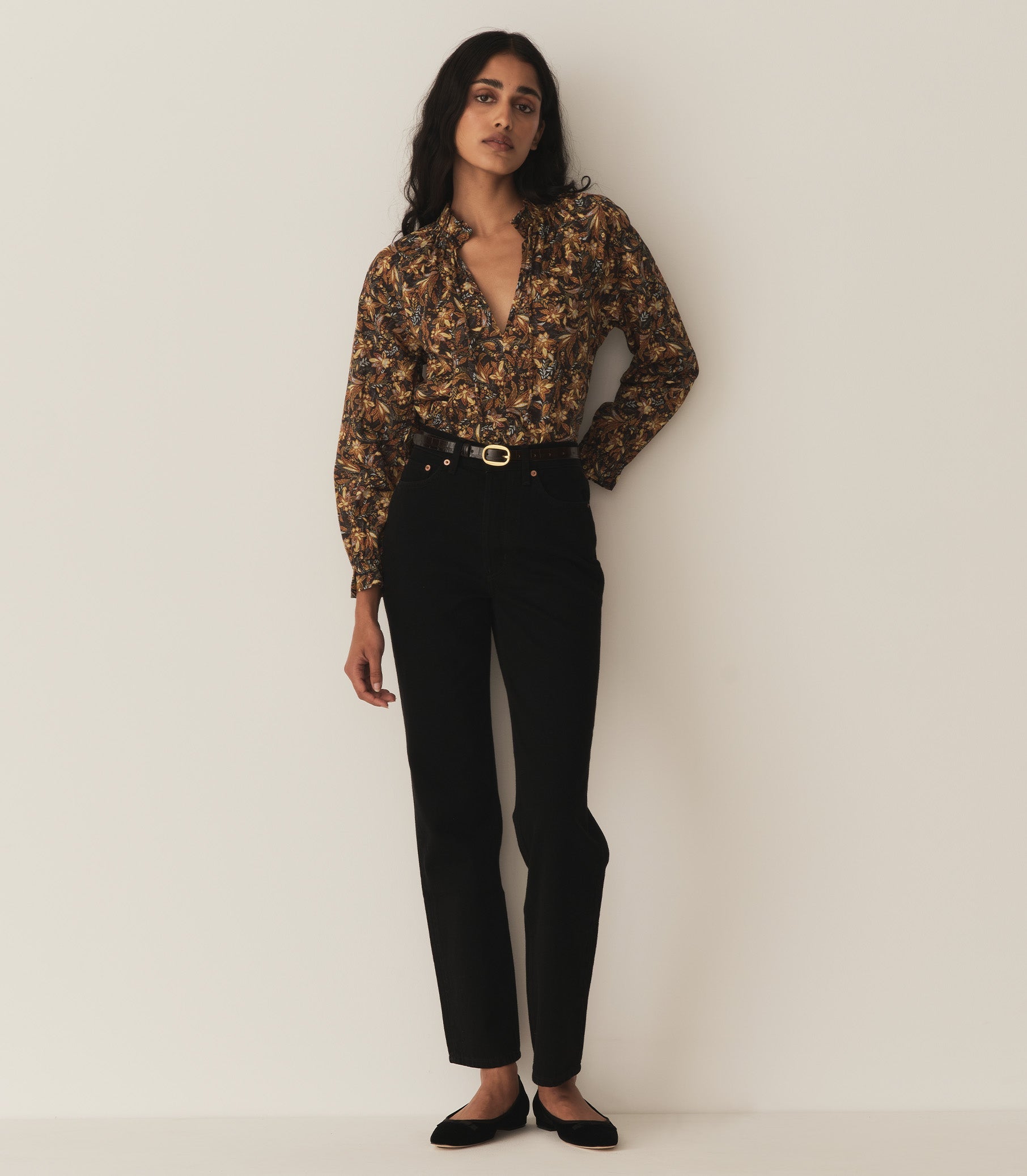 JUNA TOP -- NOIR NARCISSUS FLORAL | FALL 24