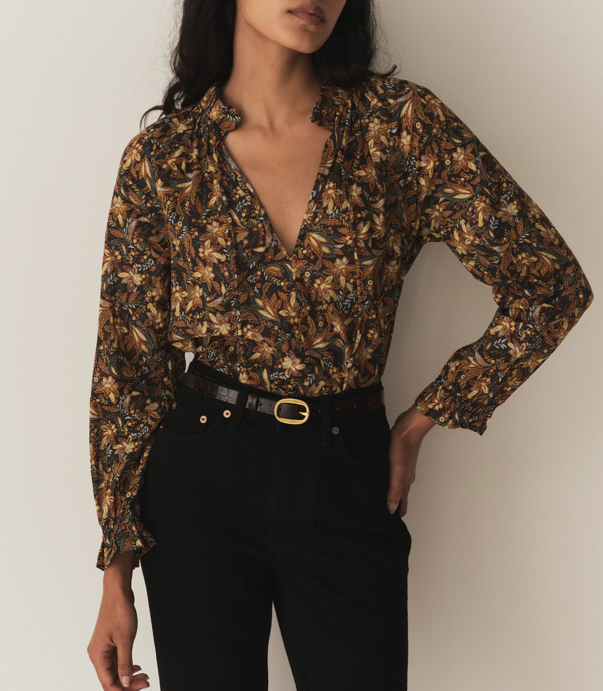 JUNA TOP -- NOIR NARCISSUS FLORAL | FALL 24