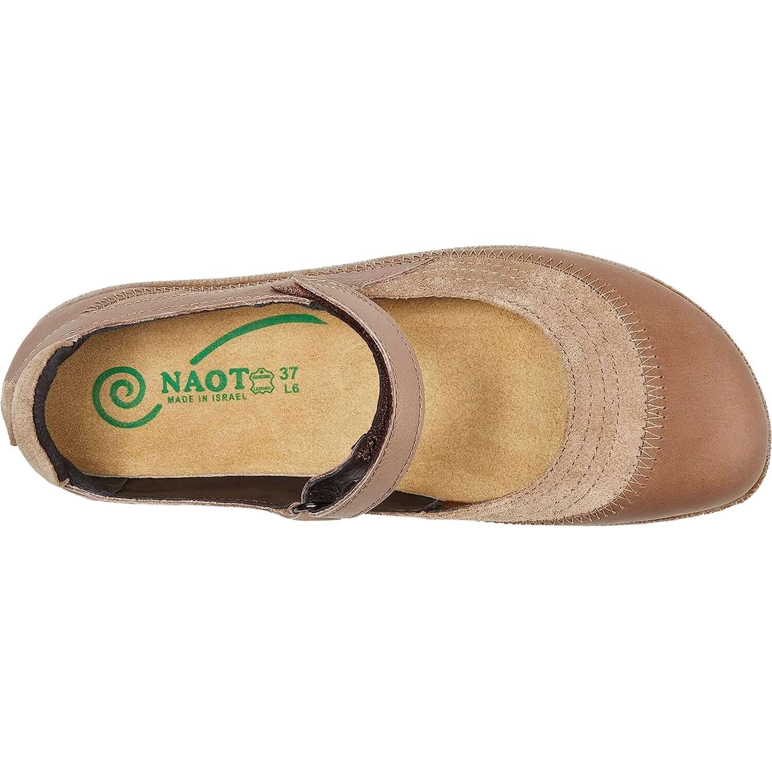 Women's Naot Kirei Almond Suede/Bark Nubuck/Soft Stone Leather