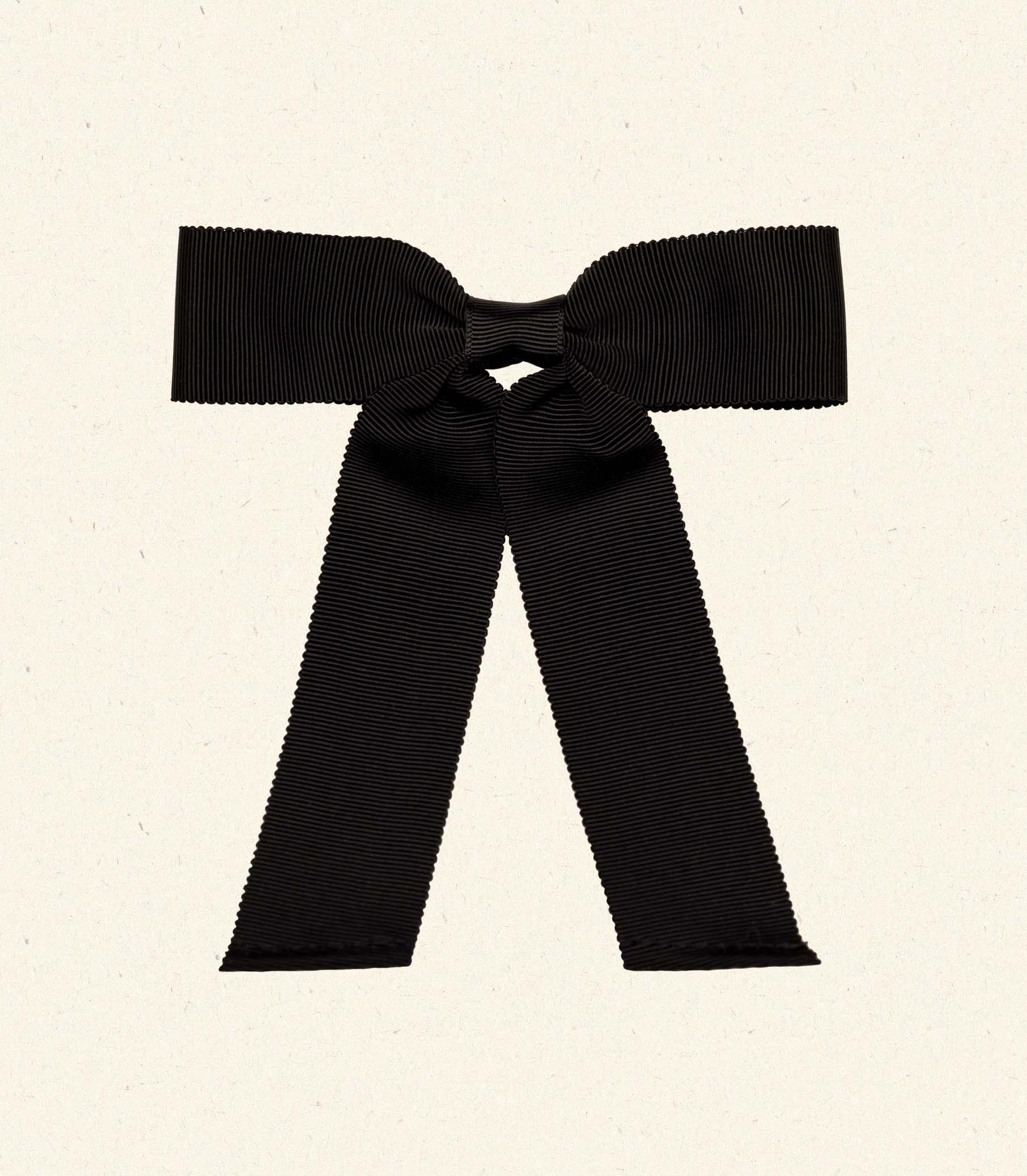 LALA BOW BARRETTE -- BLACK GROSGRAIN | FALL 24