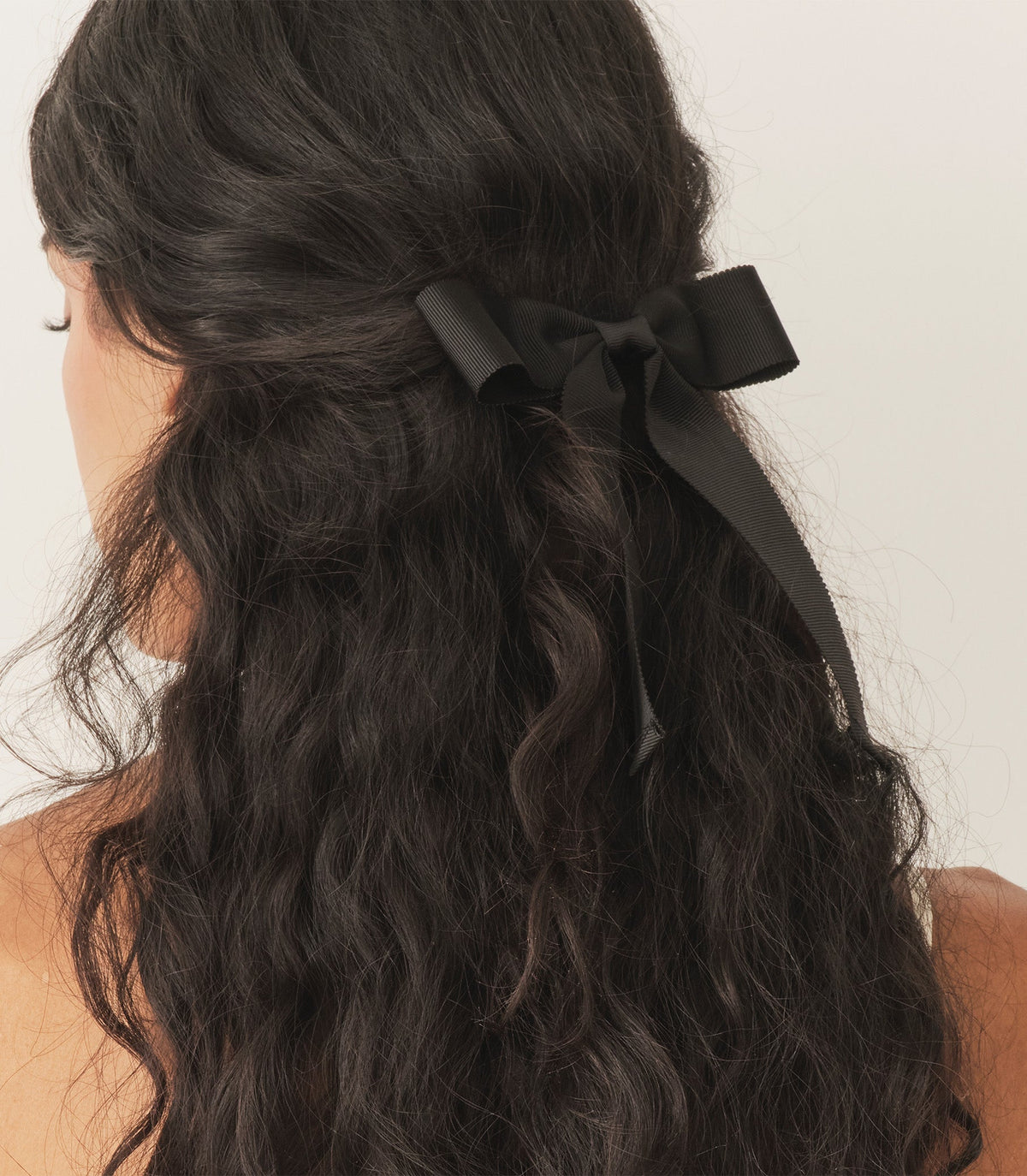 LALA BOW BARRETTE -- BLACK GROSGRAIN | FALL 24