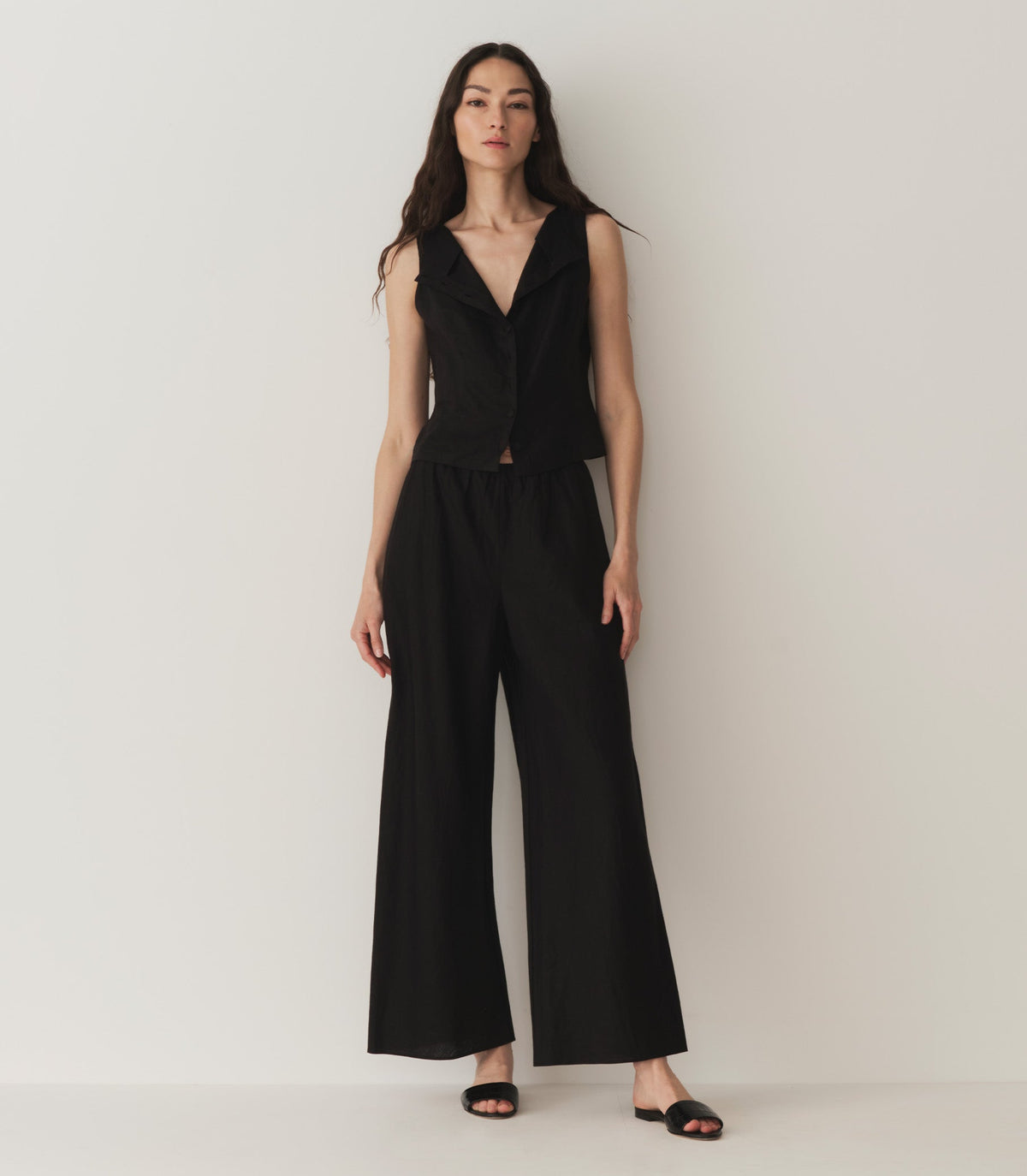 LAVON LINEN PANT -- BLACK | SUMMER 24