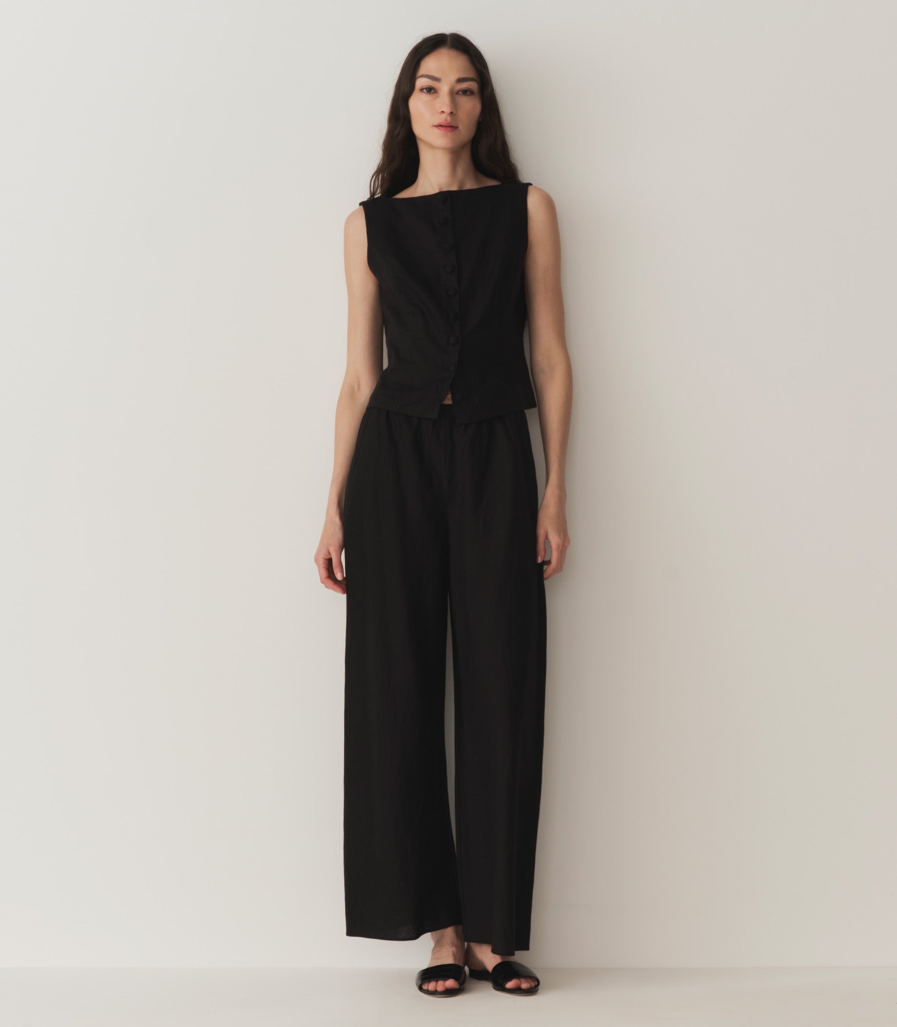 LAVON LINEN PANT -- BLACK | SUMMER 24