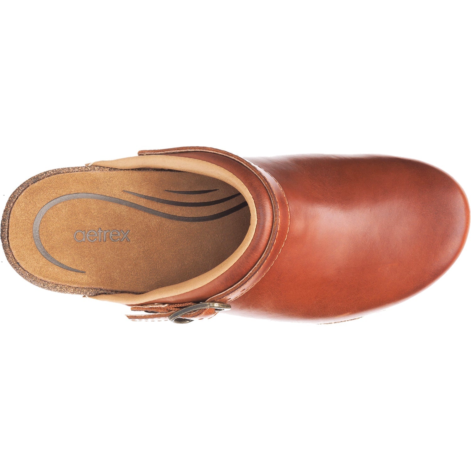 Women's Aetrex Beckie Cognac Leather