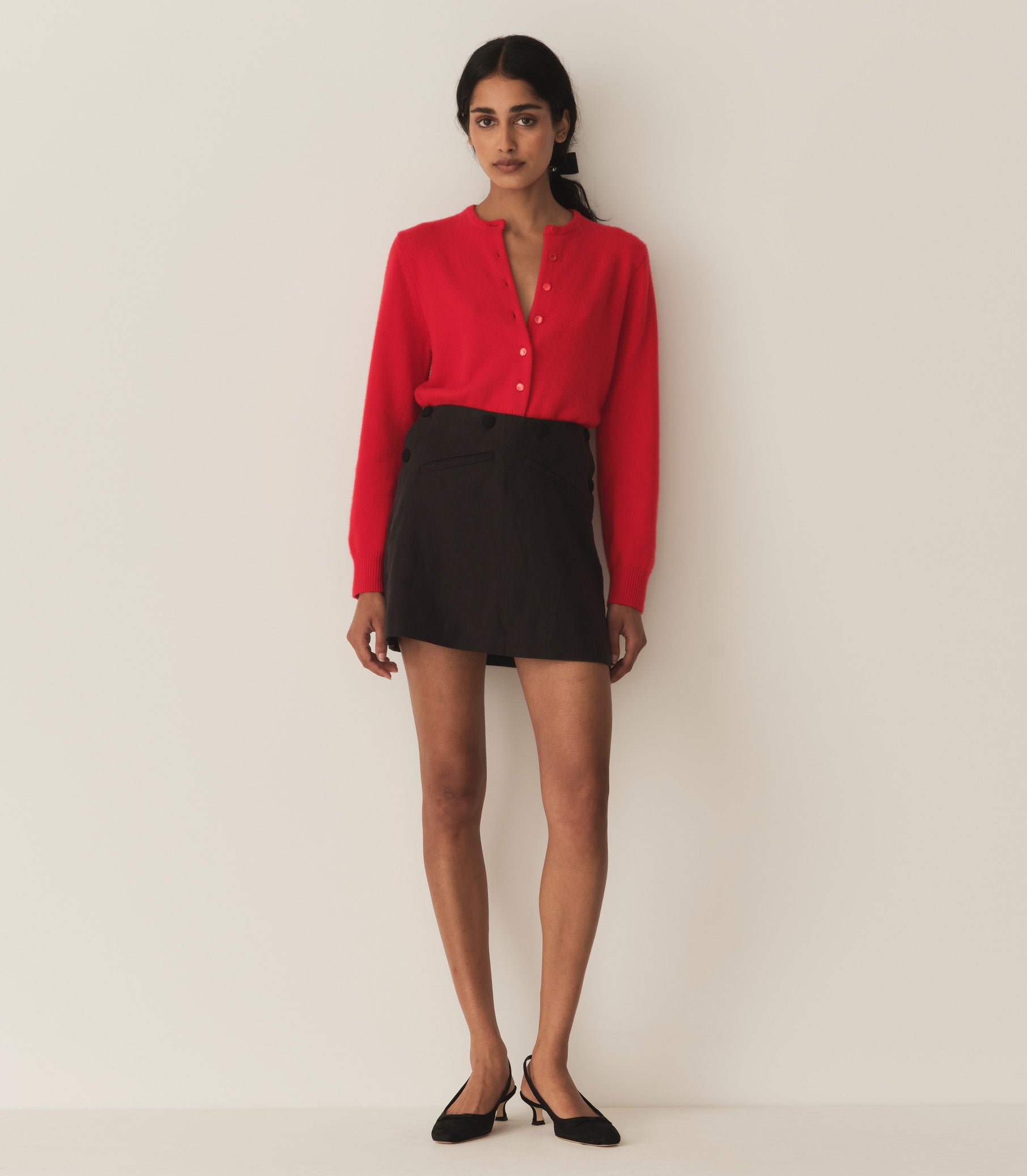 FAIRCHILD CASHMERE CARDIGAN -- TOMATO | FALL 24