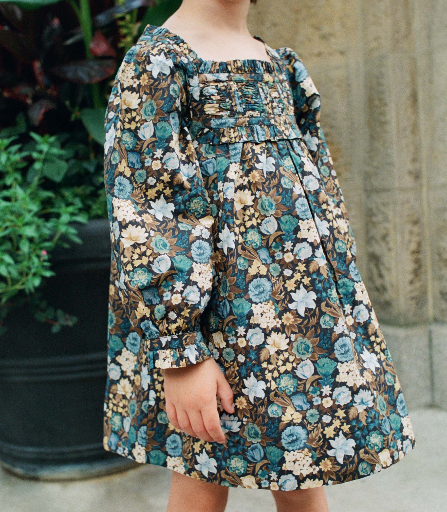 LITTLE ACTON DRESS -- BLEU ARBOR FLORAL | FALL 24