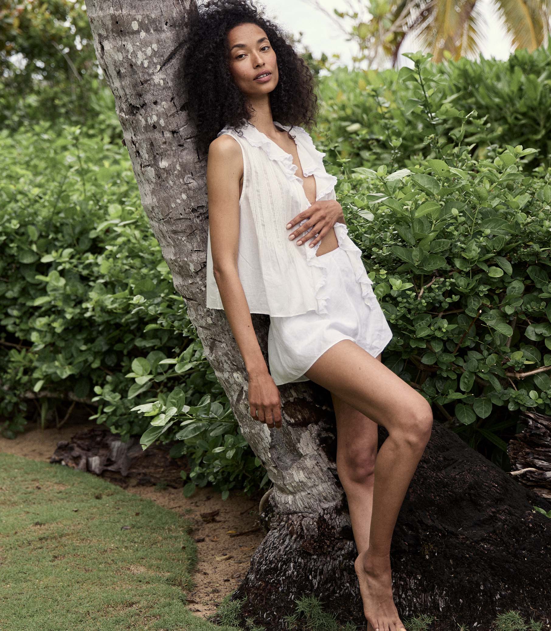 LOREN LINEN SHORT -- SALT | SUMMER 24