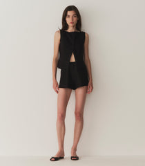 LOREN LINEN SHORT -- BLACK | SUMMER 24