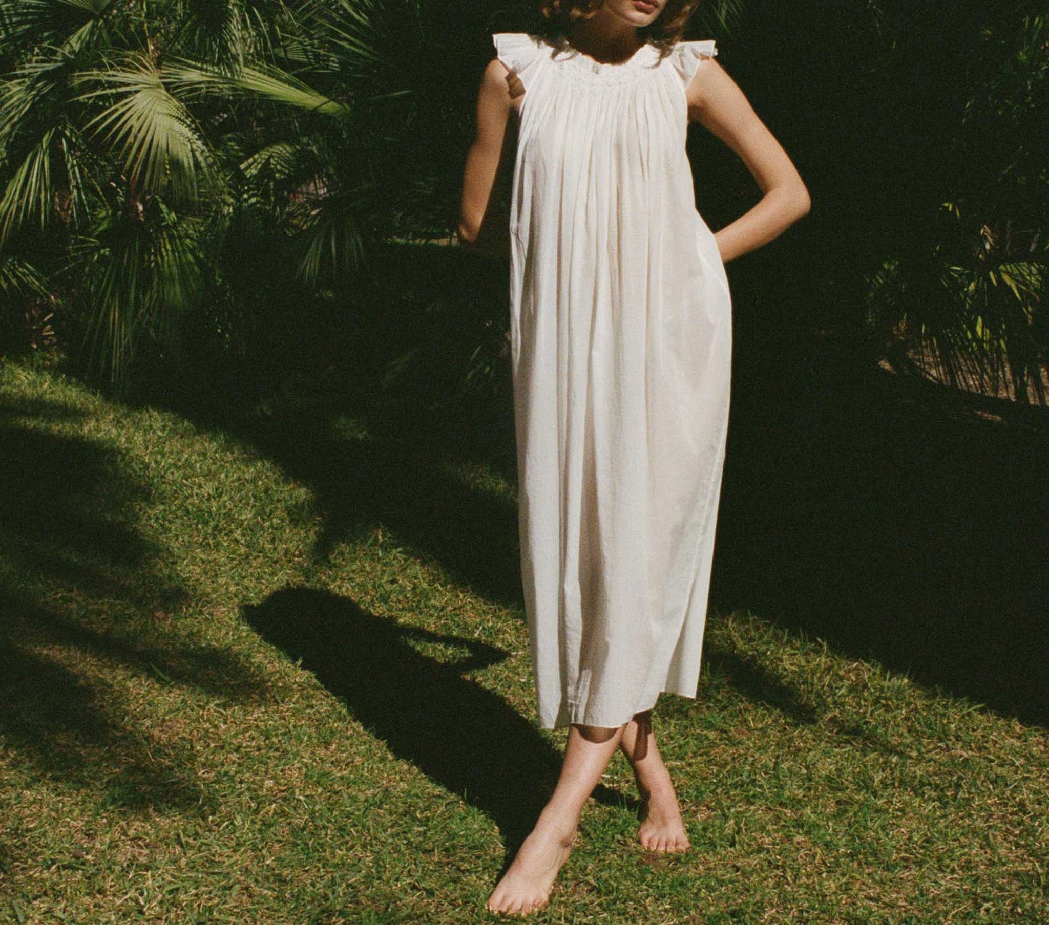 LOVISA NIGHTGOWN -- SALT | CORE