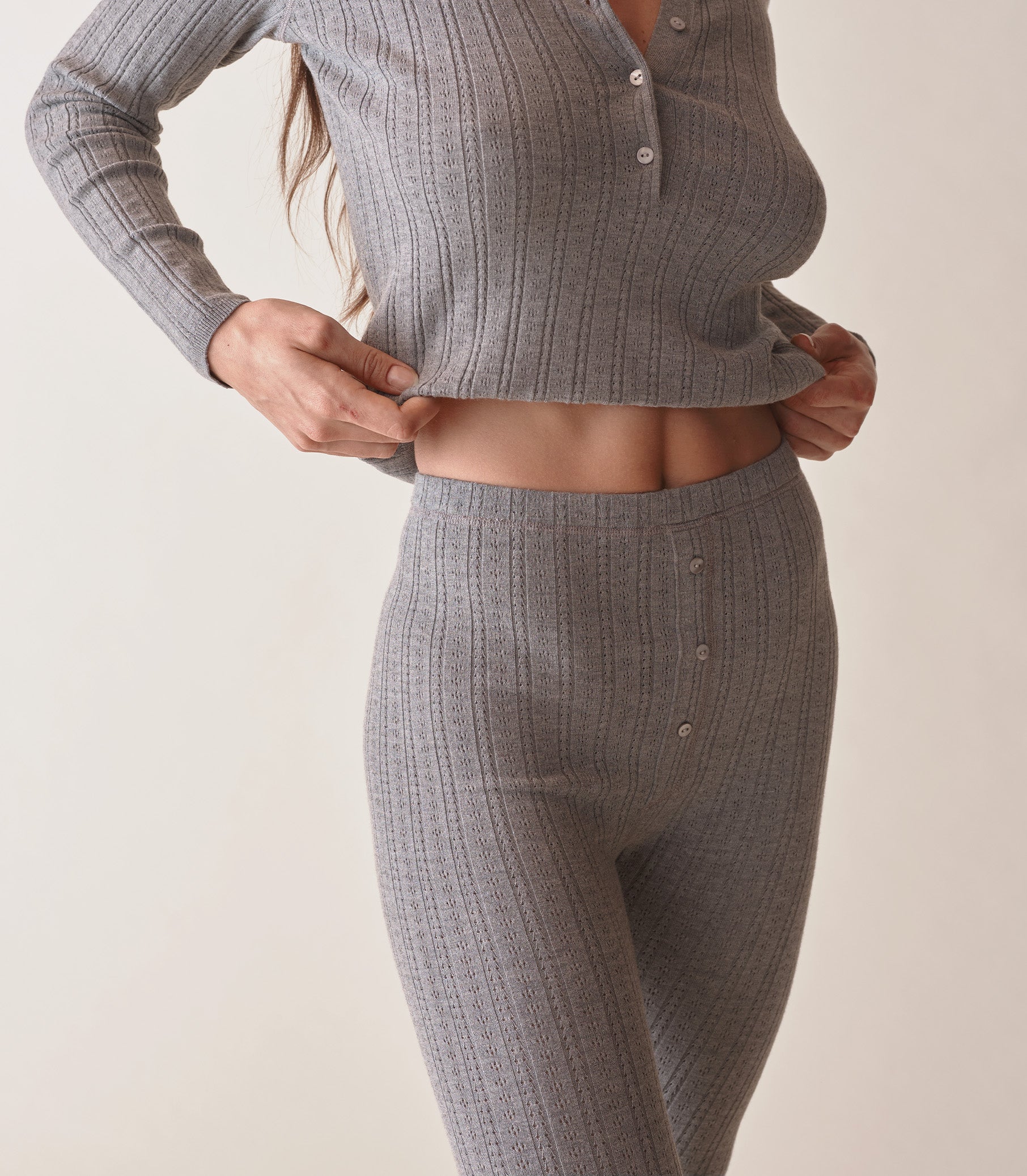 LETO KNIT PANT -- HEATHERED GREY | WINTER 23