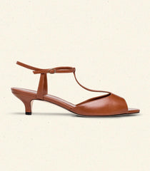 MAISIE T-STRAP HEEL -- TOFFEE BOX CALF | FALL 24