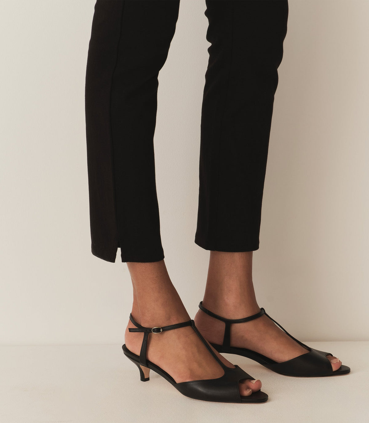 MAISIE T-STRAP HEEL -- BLACK BOX CALF | FALL 24