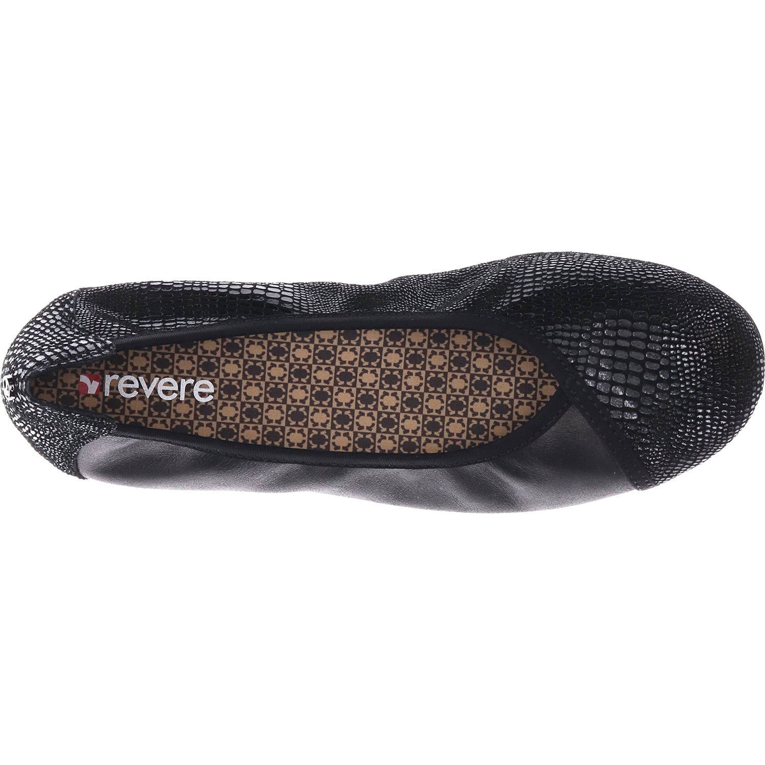 Women's Revere Nairobi Black Lizard/Onyx Leather