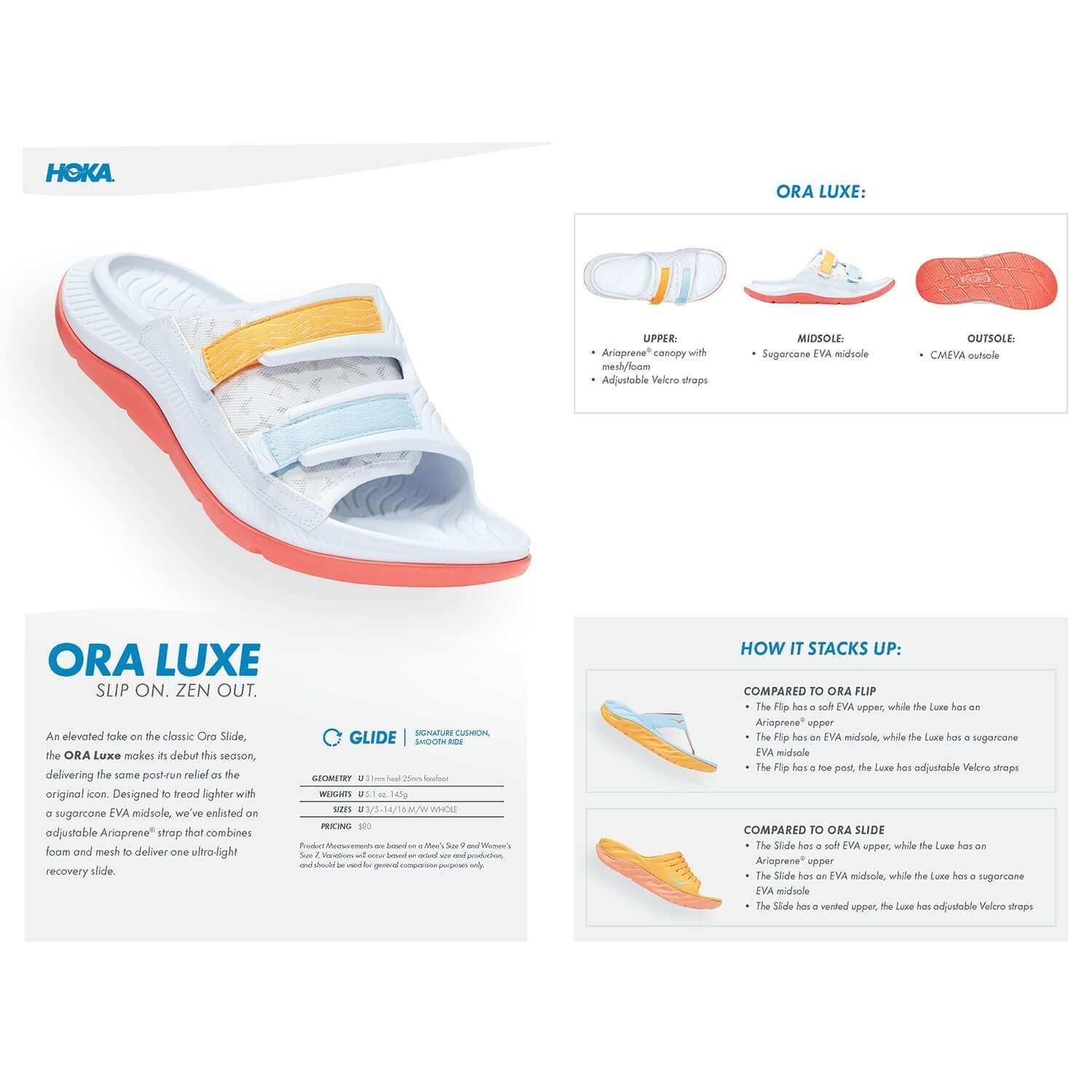 Unisex Hoka Ora Luxe Stone Blue/Blue Steel EVA