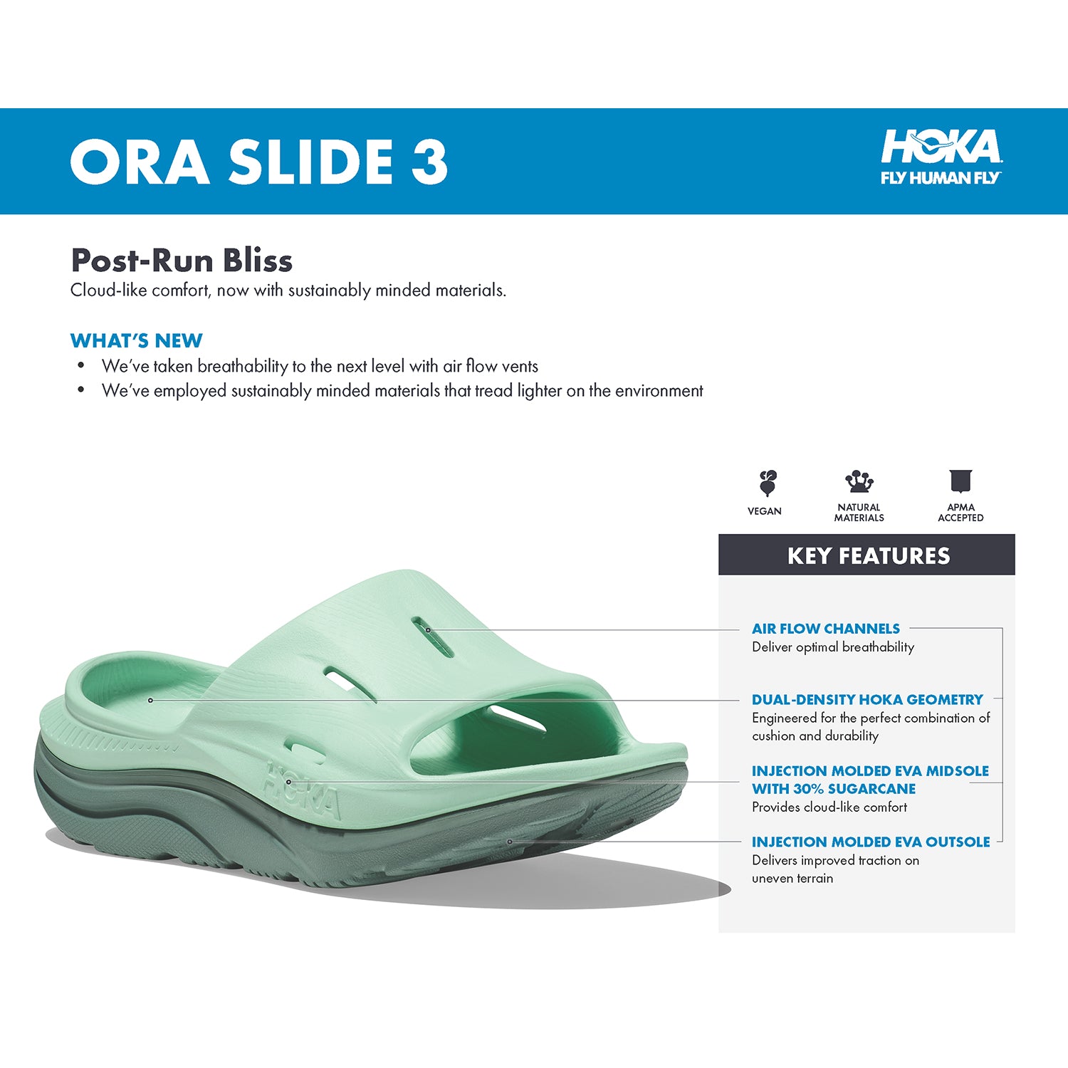 Unisex Hoka Ora Recovery Slide 3 Black/Black EVA