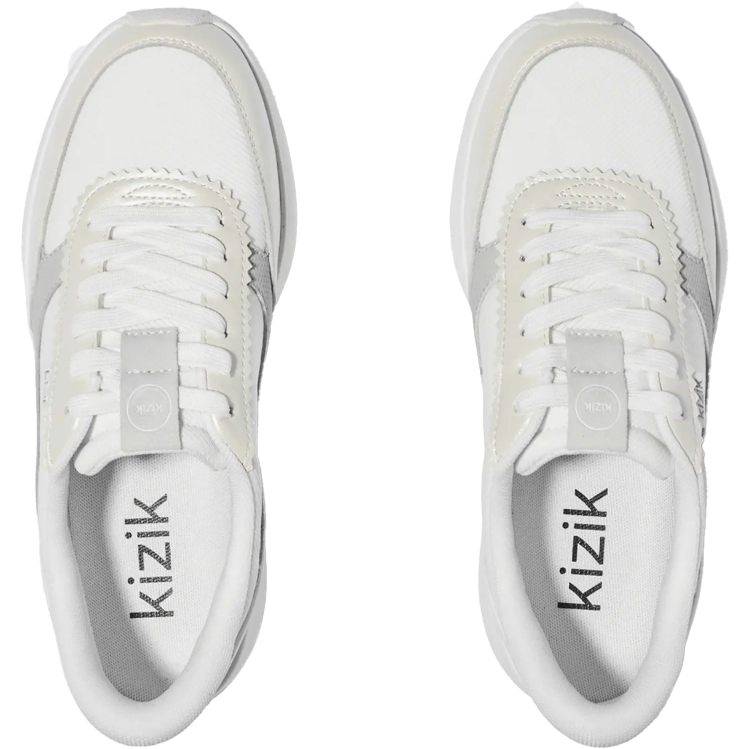 Women's Kizik Paris Metallic White Leather