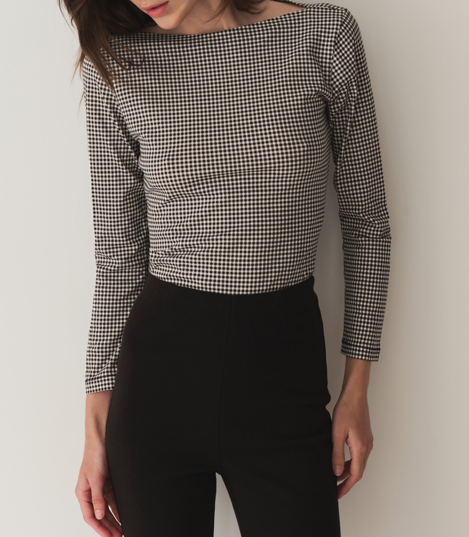 PAULETTE TEE -- NOIR LA MADDALENA GINGHAM | SUMMER 24