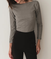 PAULETTE TEE -- NOIR LA MADDALENA GINGHAM | SUMMER 24