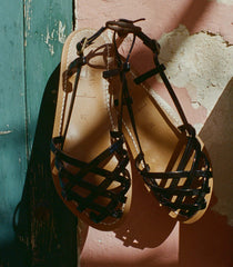 DÔEN & K.JACQUES PECHE SANDAL -- NOIR | 3RD PARTY