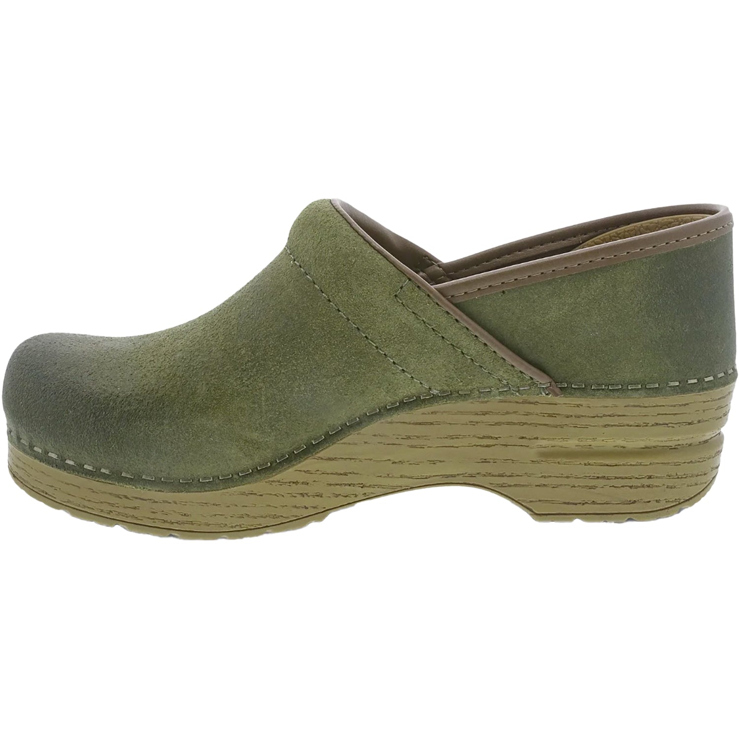 Women's Dansko Professional Clog Green Burnished Nubuck