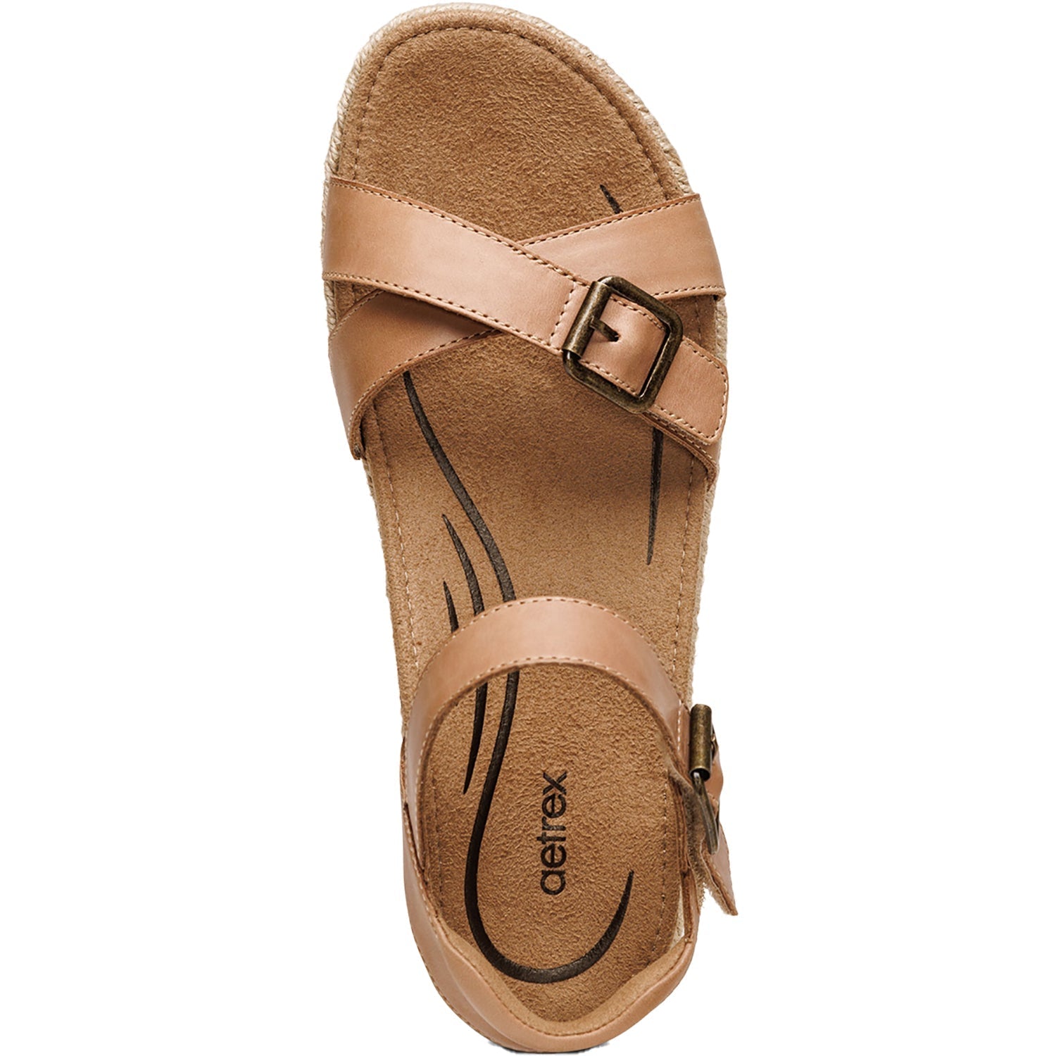 Women's Aetrex Paula Camel Leather