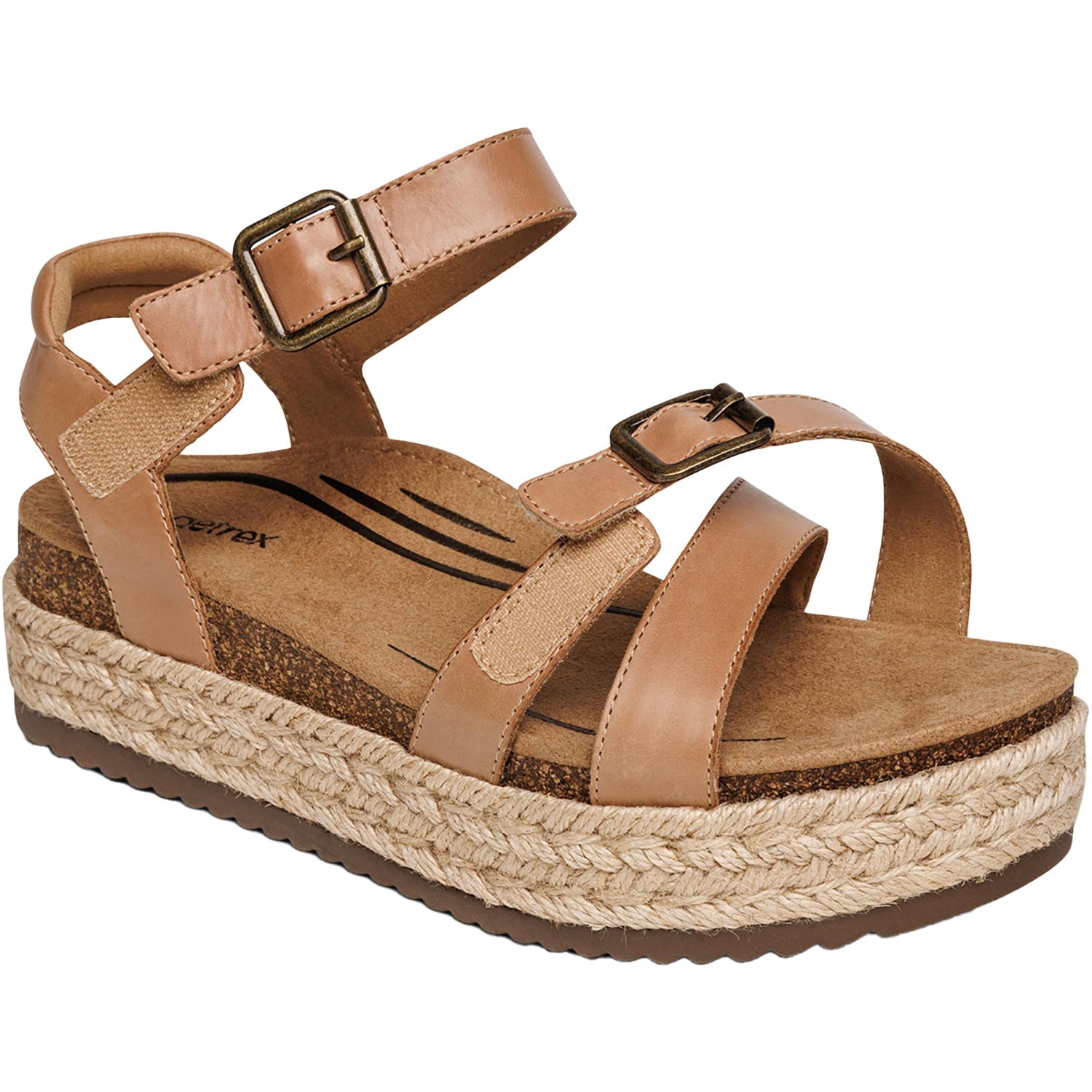 Women's Aetrex Paula Camel Leather