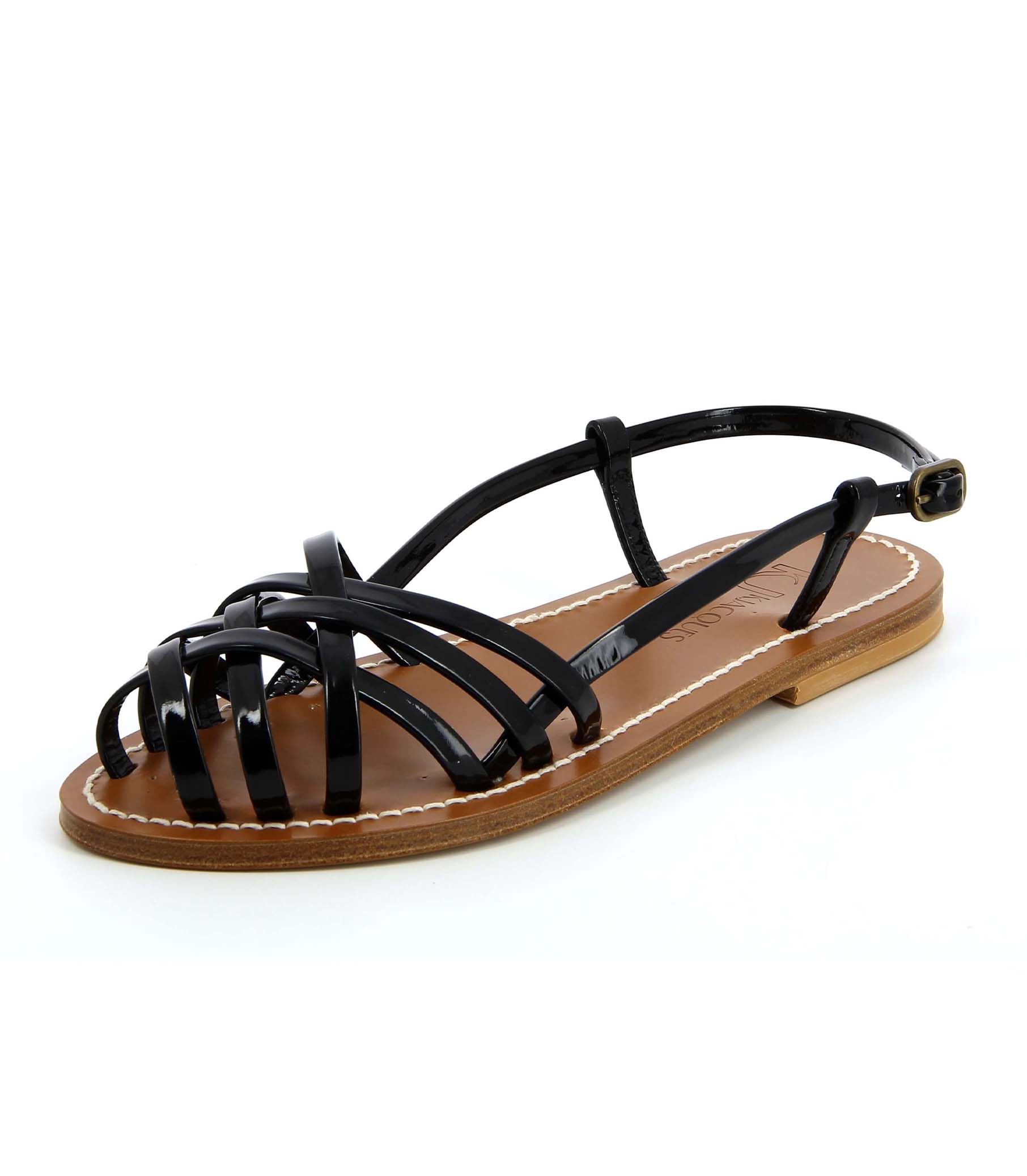 DÔEN & K.JACQUES PECHE SANDAL -- NOIR | 3RD PARTY