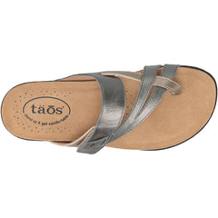 Women's Taos Perfect Grey/Champagne Metallic Leather