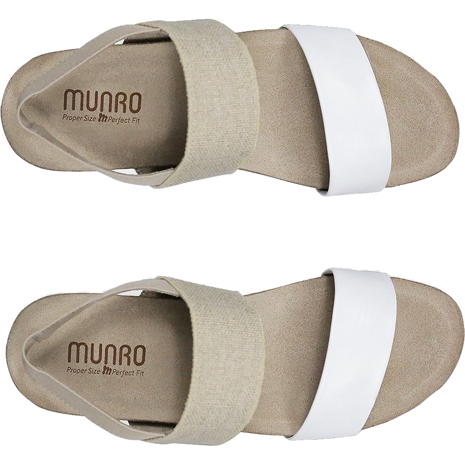 Women's Munro Pisces White/Natural Leather