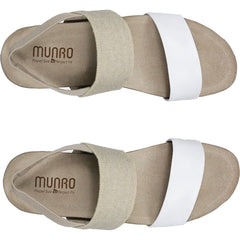 Women's Munro Pisces White/Natural Leather