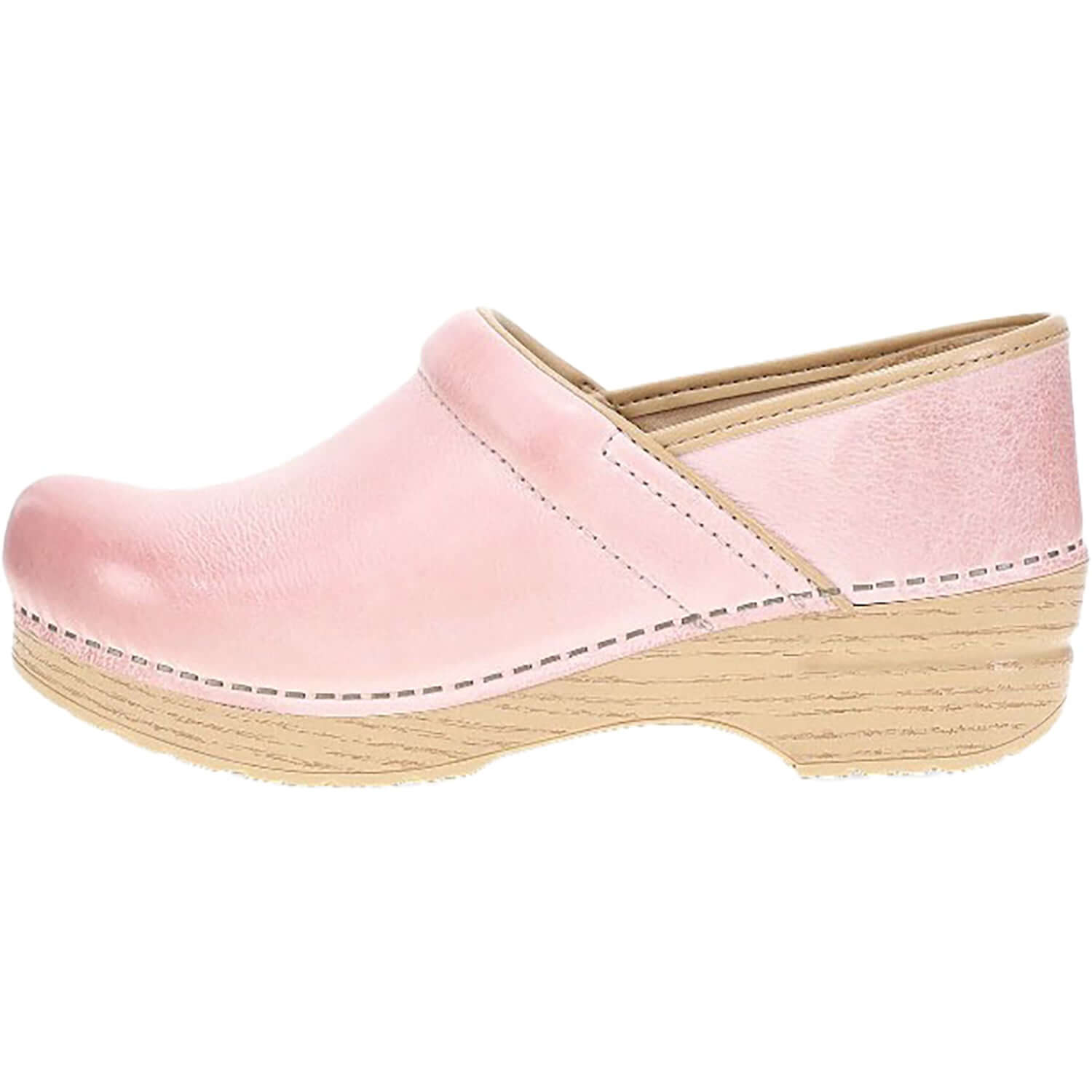 Women's Dansko Professional Clog Pink Milled Burnished Leather