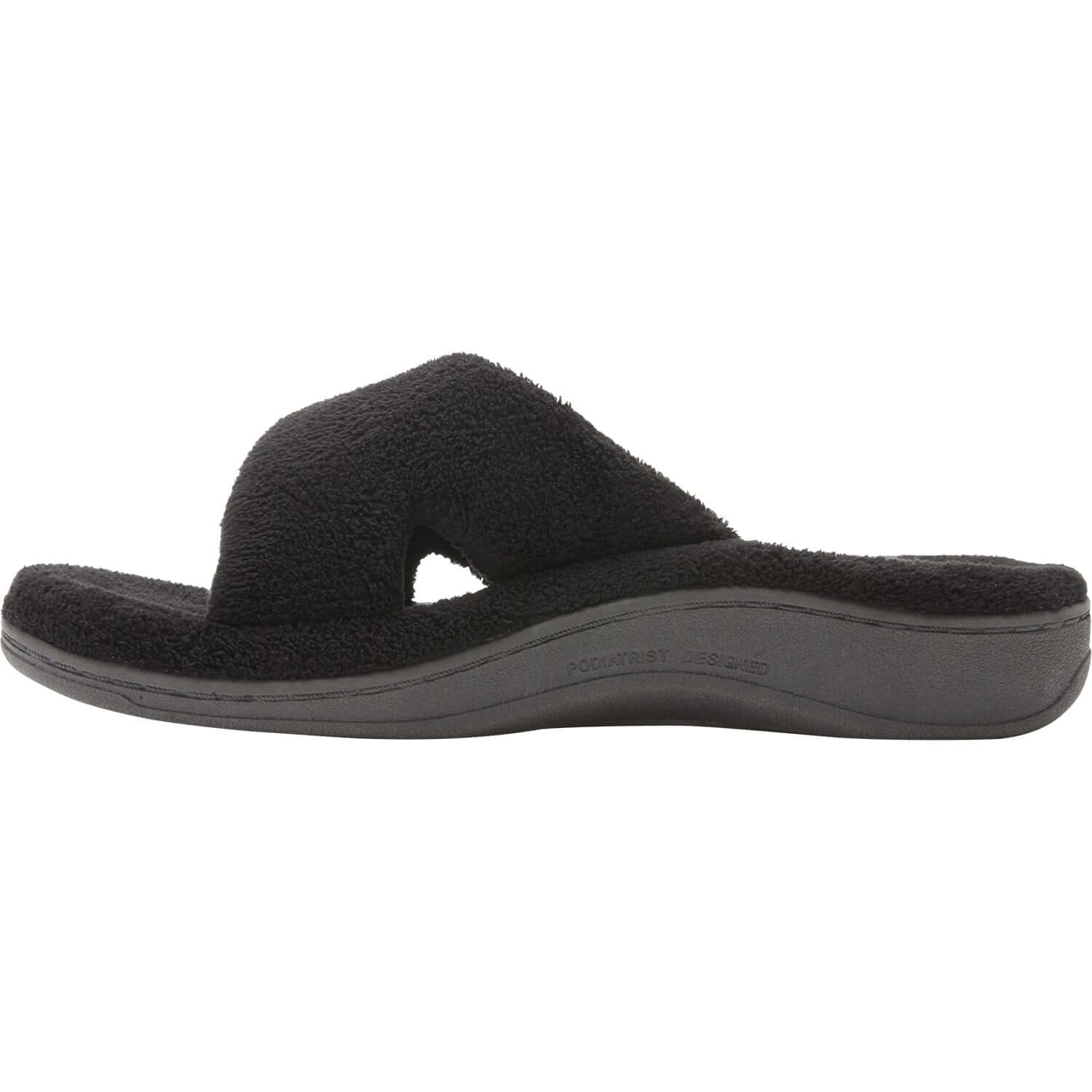 Women's Vionic Relax Slippers Black Terrycloth